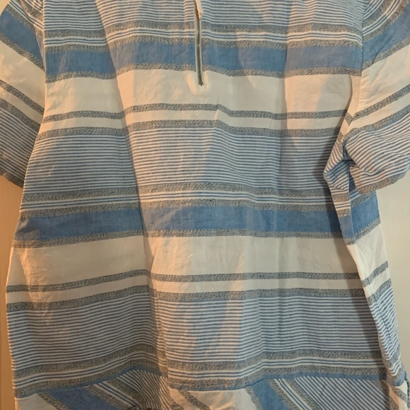 Lou & Grey linen cotton stripe top blues xl - Picture 2 of 3